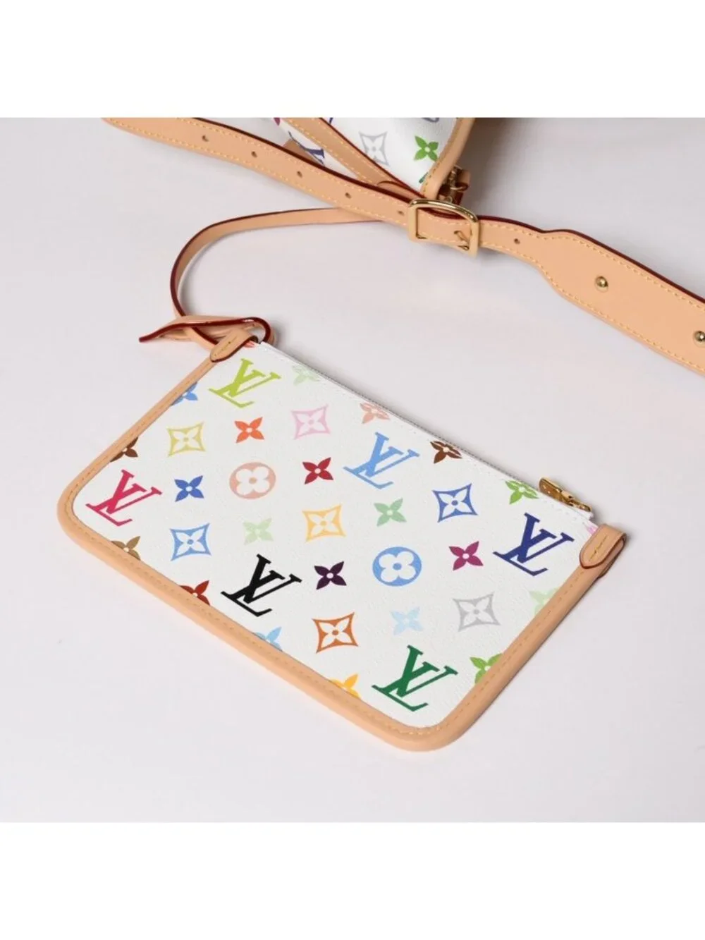 Louis Vuitton LV TM Carryall PM Shoulder Bag Monogram Multicolor Takashi